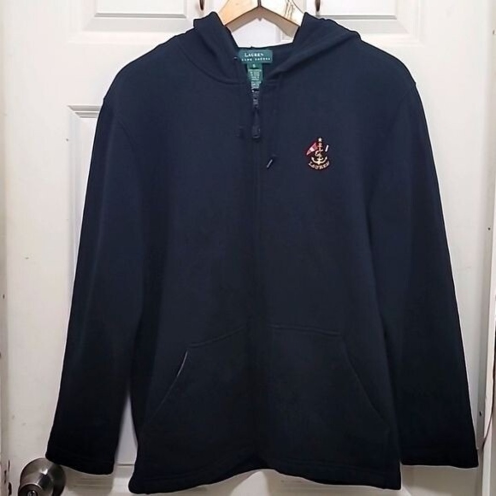 LAUREN RALPH LAUREN WOMEN'S STITCHED HEAVYWEIGHT HOODE SWEATER SHIRT JACKET S